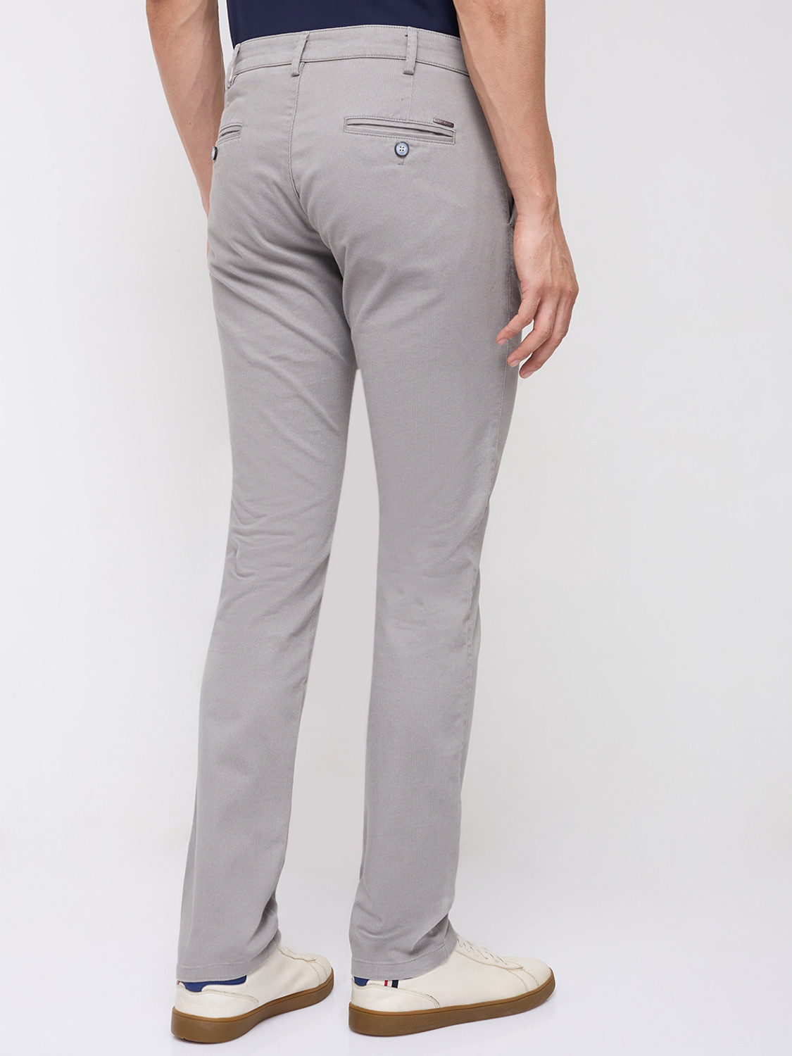 Image of KILLER Slim Fit Men Grey Trousers