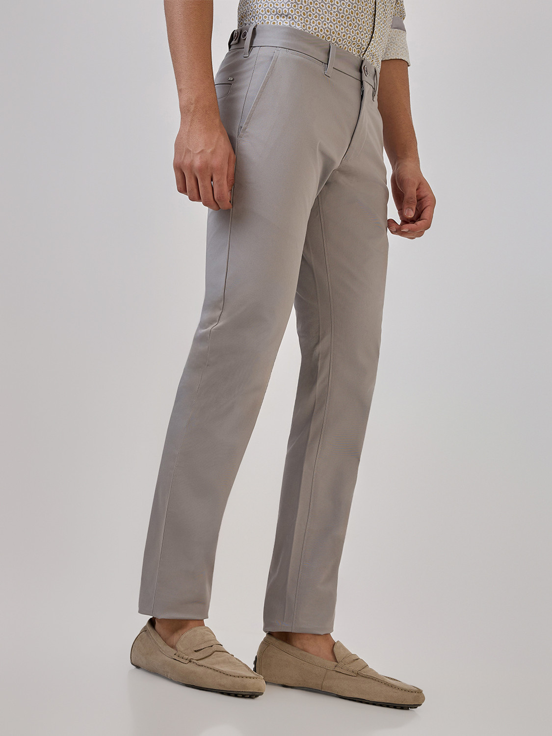 Image of PARX Tapered Men Grey Trousers