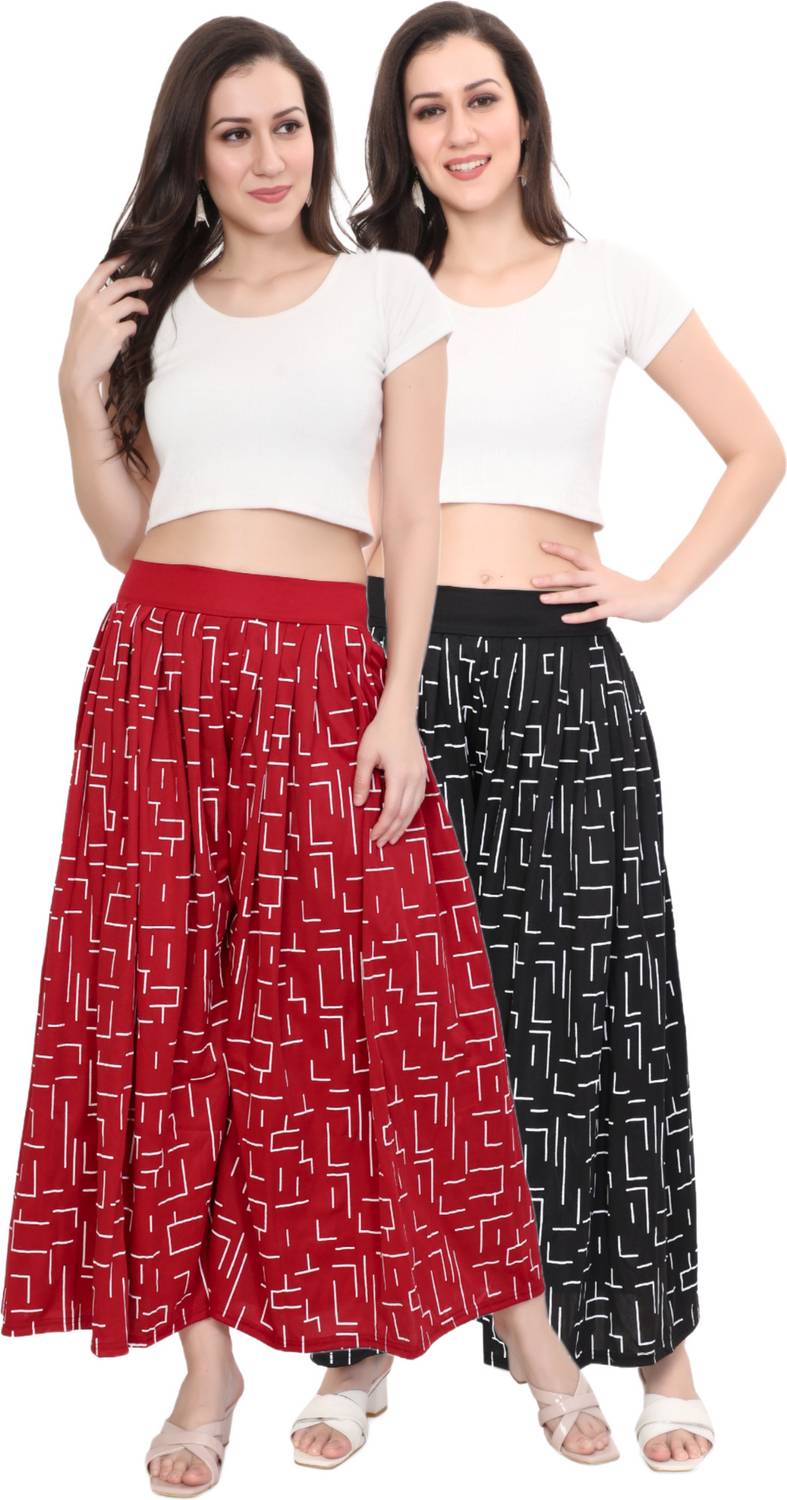 4K FASHION Relaxed Women Black, White Trousers
