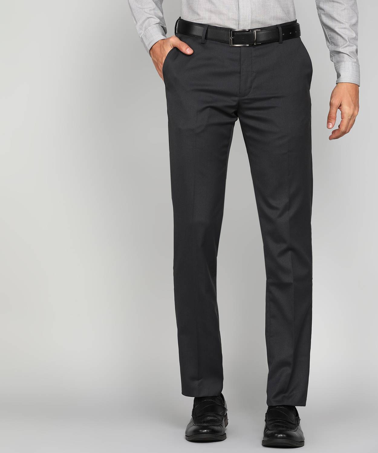 ARROW Regular Fit Men Grey Trousers
