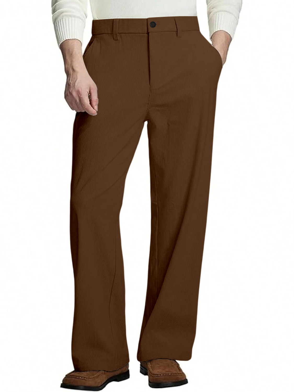 Image of Rajovati Regular Fit Men Brown Trousers