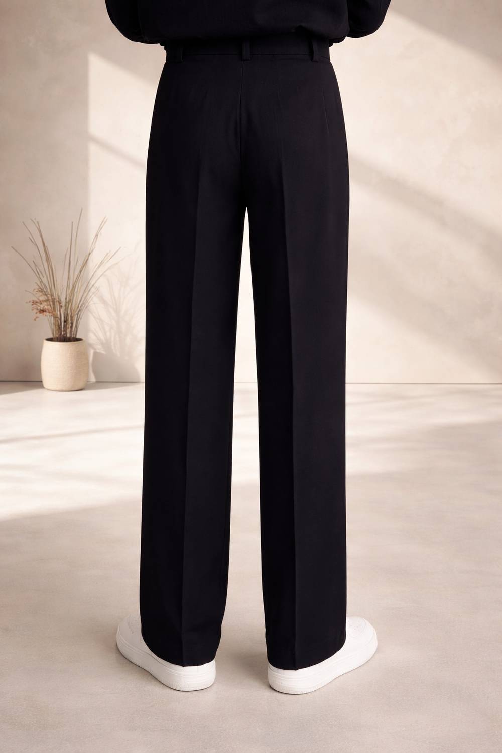 mtwn Straight Fit Men Black Trousers - Image 2