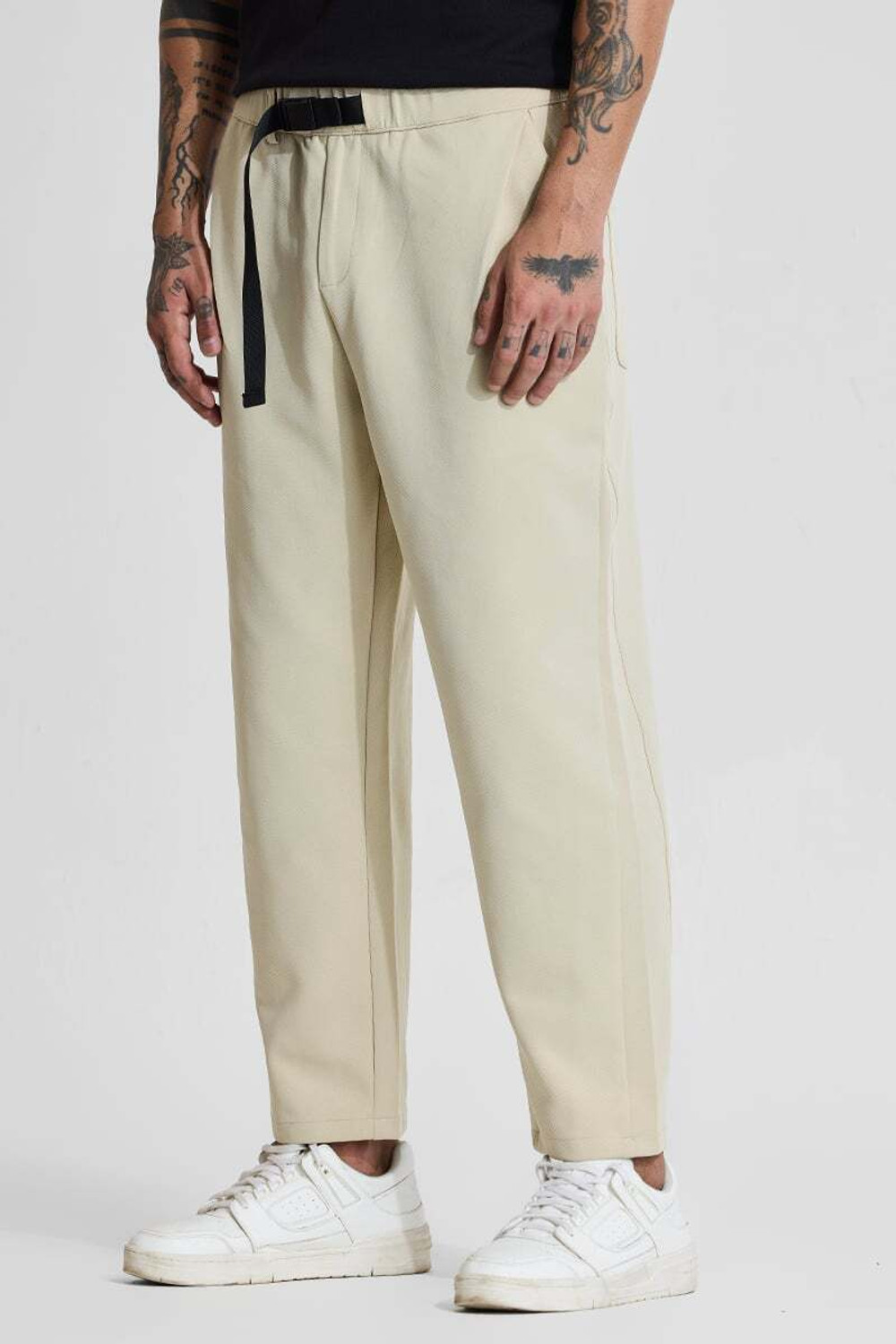 Image of Snitch Relaxed Men Beige Trousers