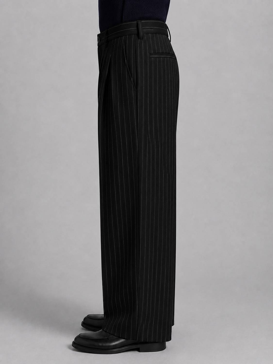 mtwn Loose Fit Black Trousers - Image 3