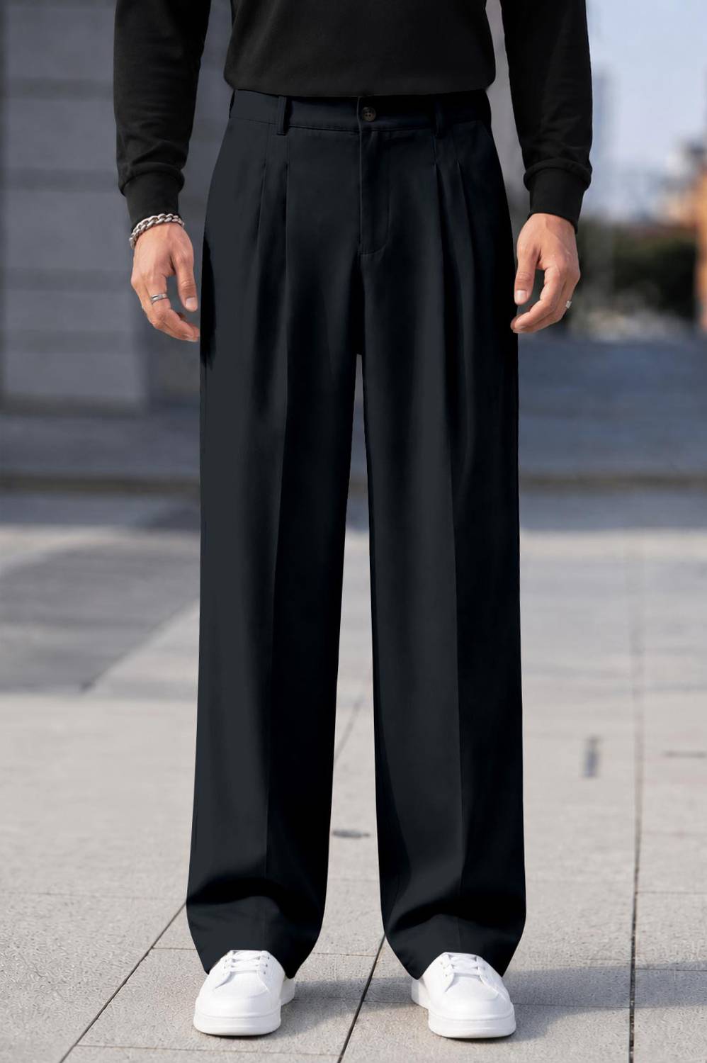 FTX Loose Fit Men Black Trousers - Image 1