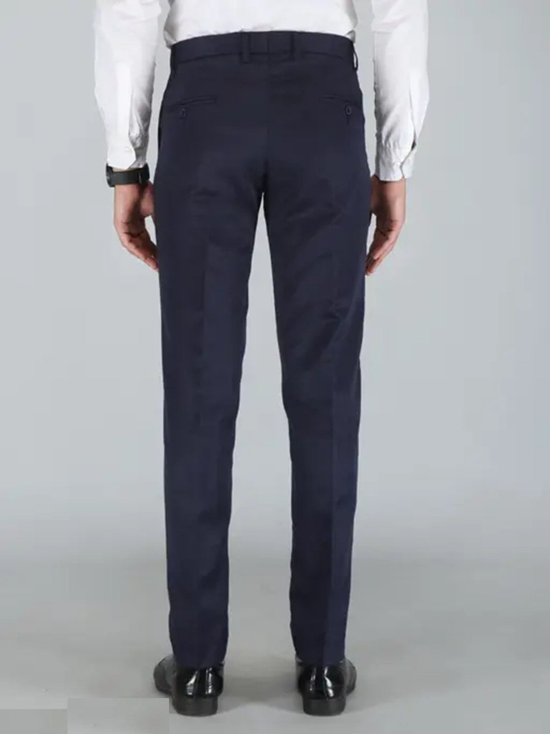 Image of BRDFASHION Slim Fit Men Blue Trousers