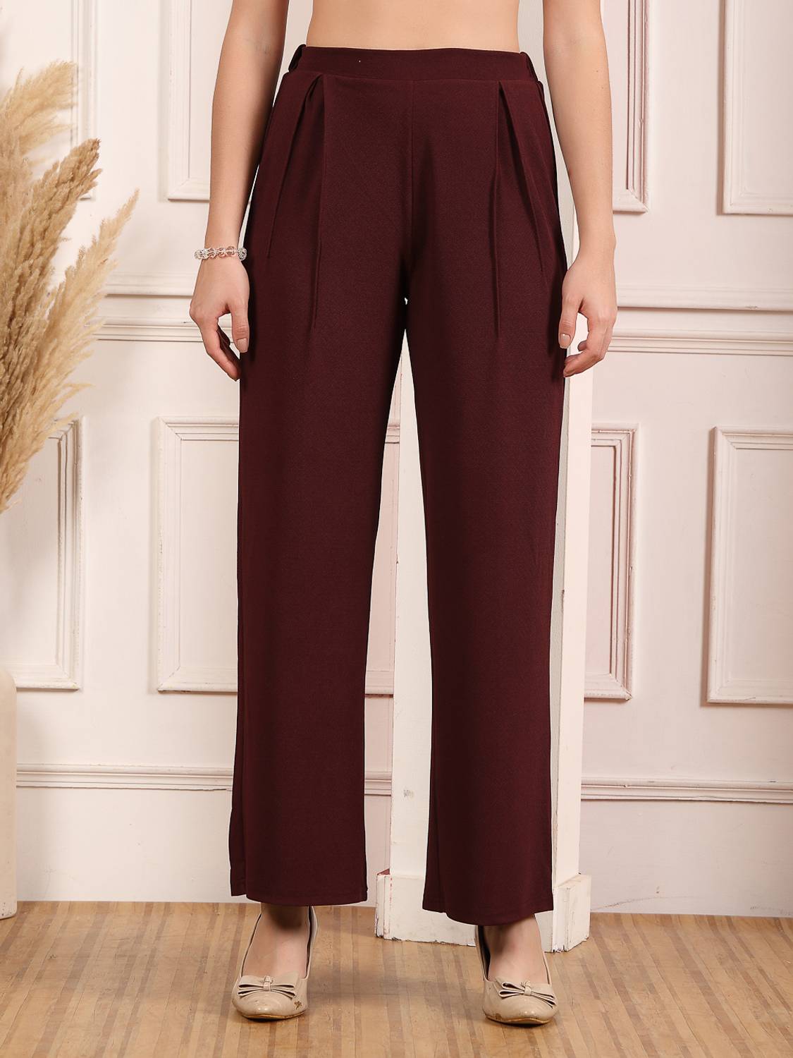 AAYU Flared Women Multicolor Trousers