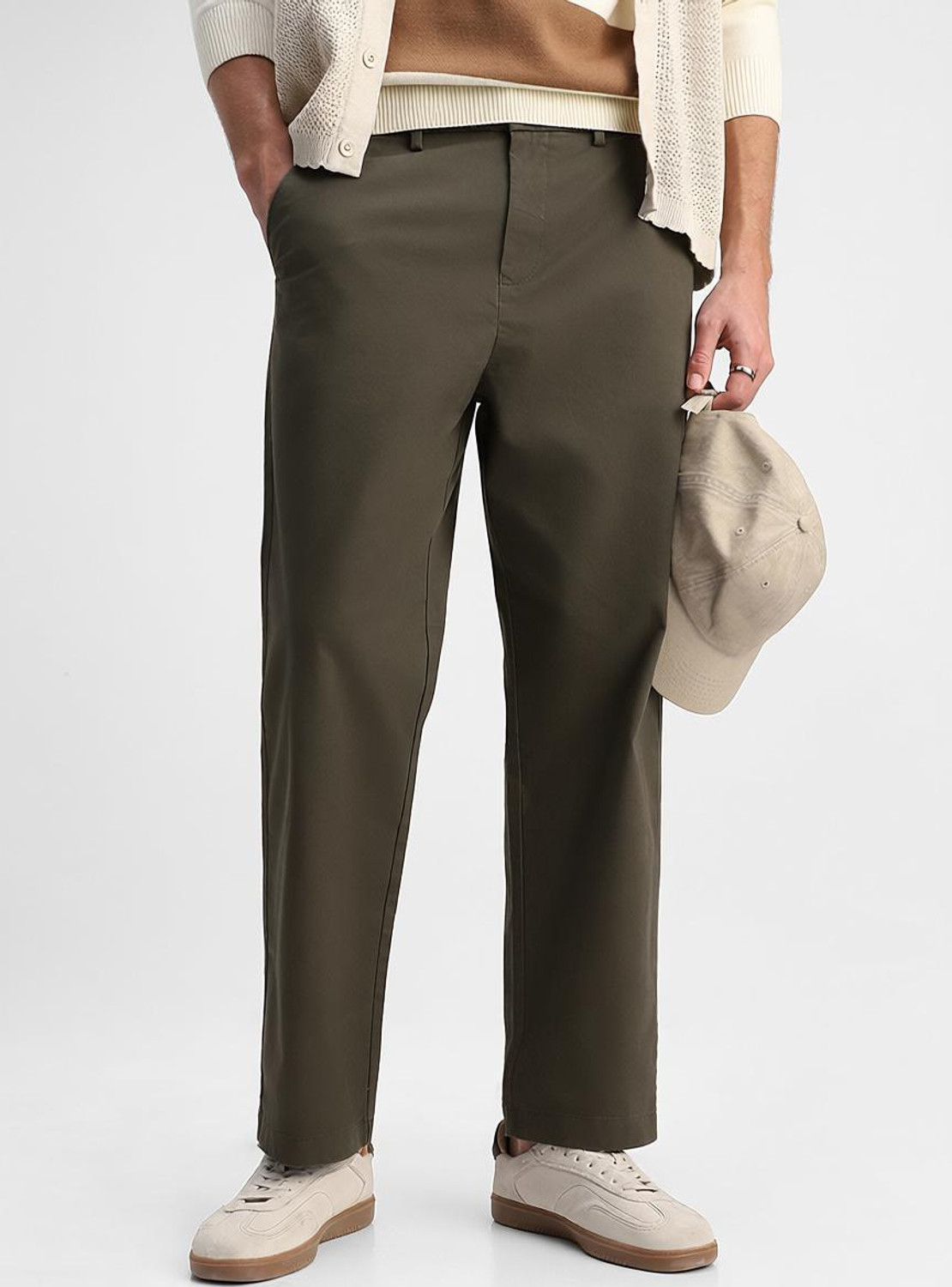Snitch Relaxed Men Dark Green Trousers