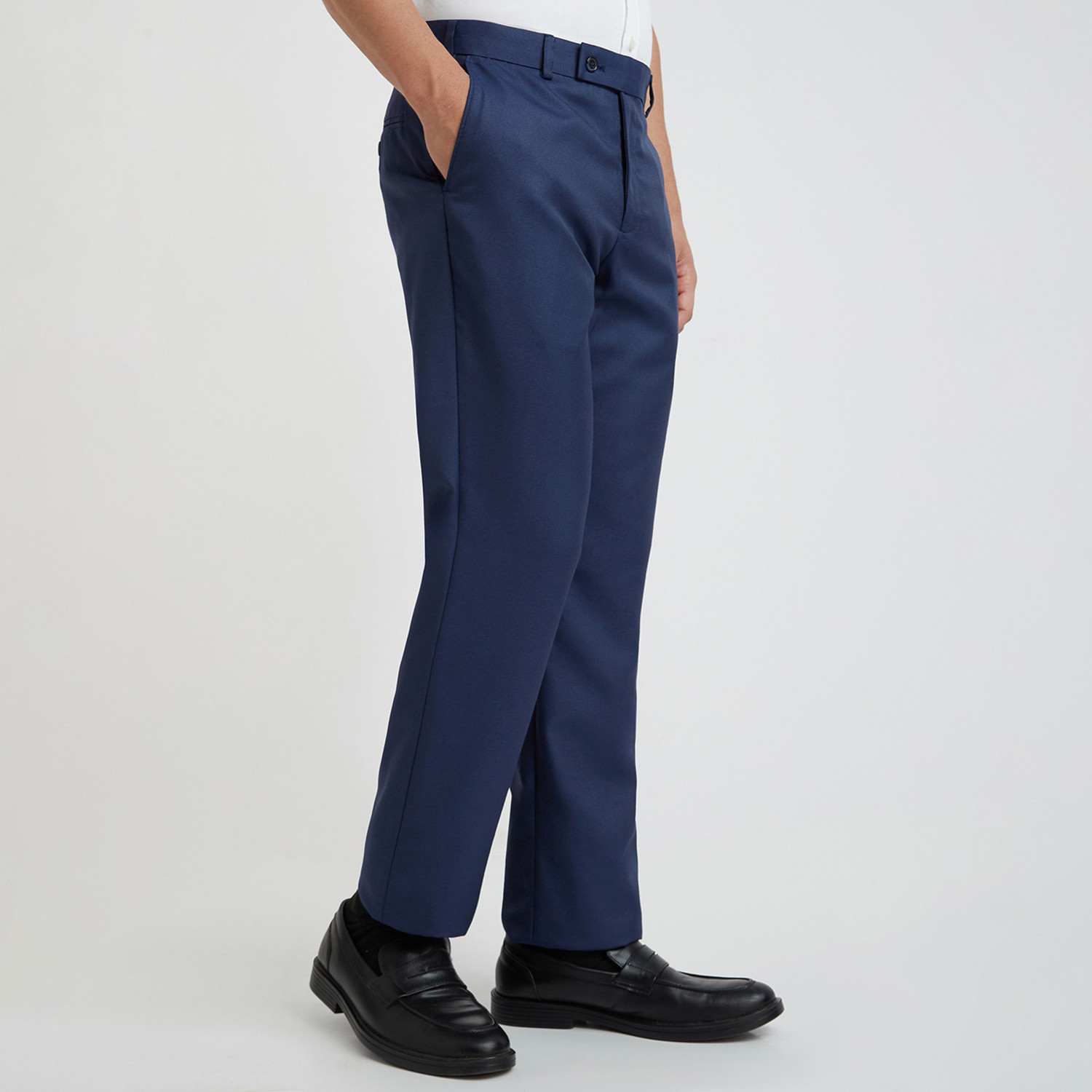 Image of PARK AVENUE Regular Fit Men Blue Trousers