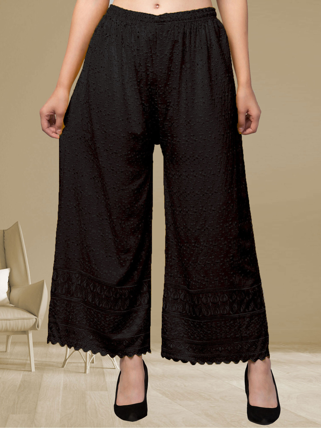 Image of FamBee Relaxed Women Black Trousers