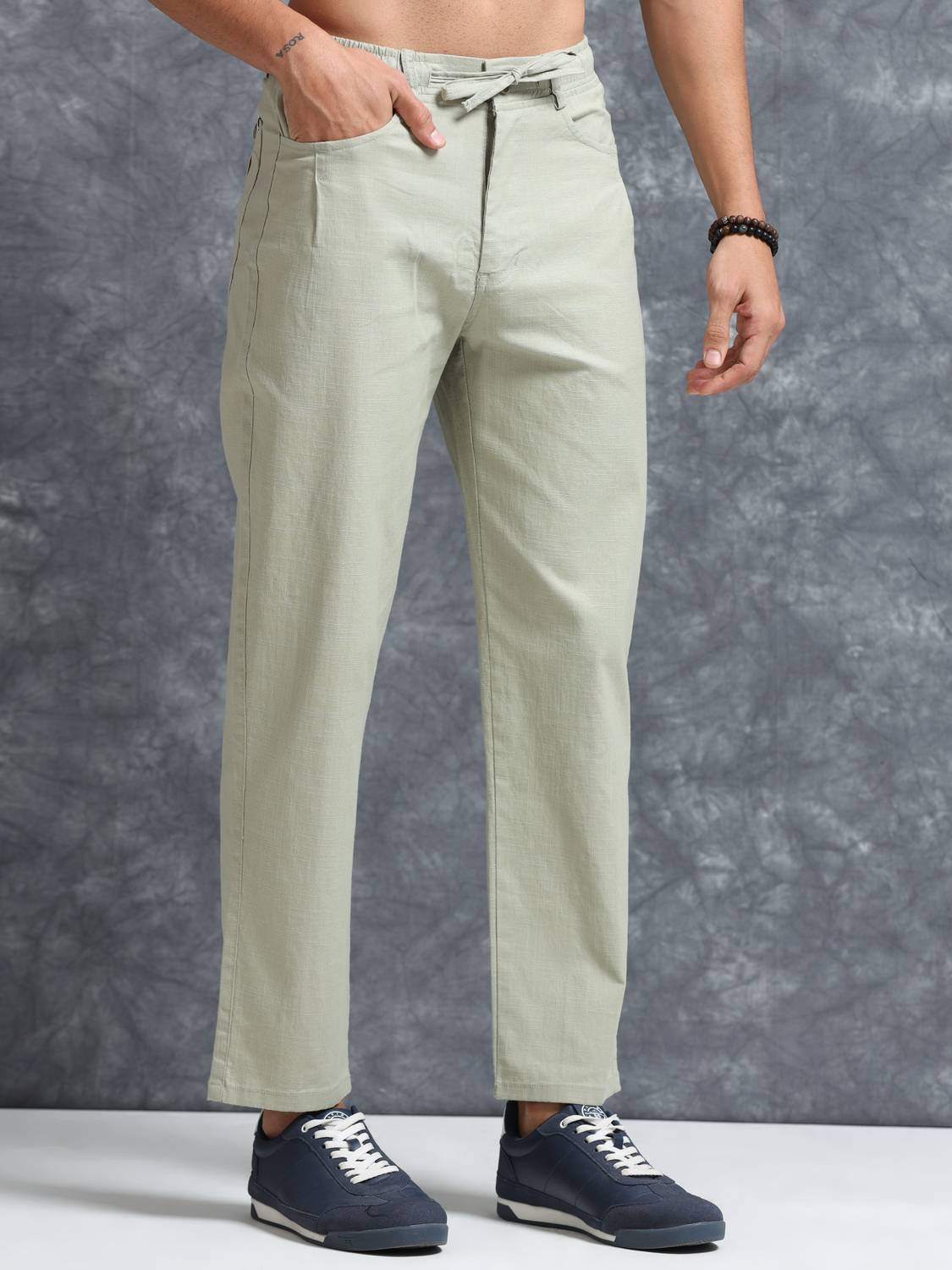 Bellaciao Men Light Green Trousers - Image 3