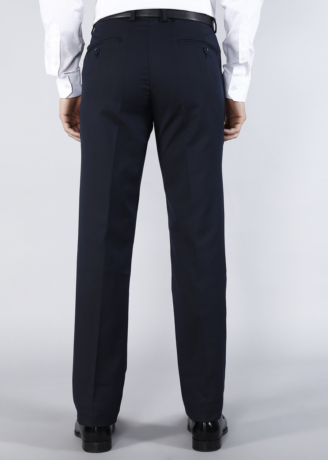 Image of VAN HEUSEN Slim Fit Men Dark Blue Trousers
