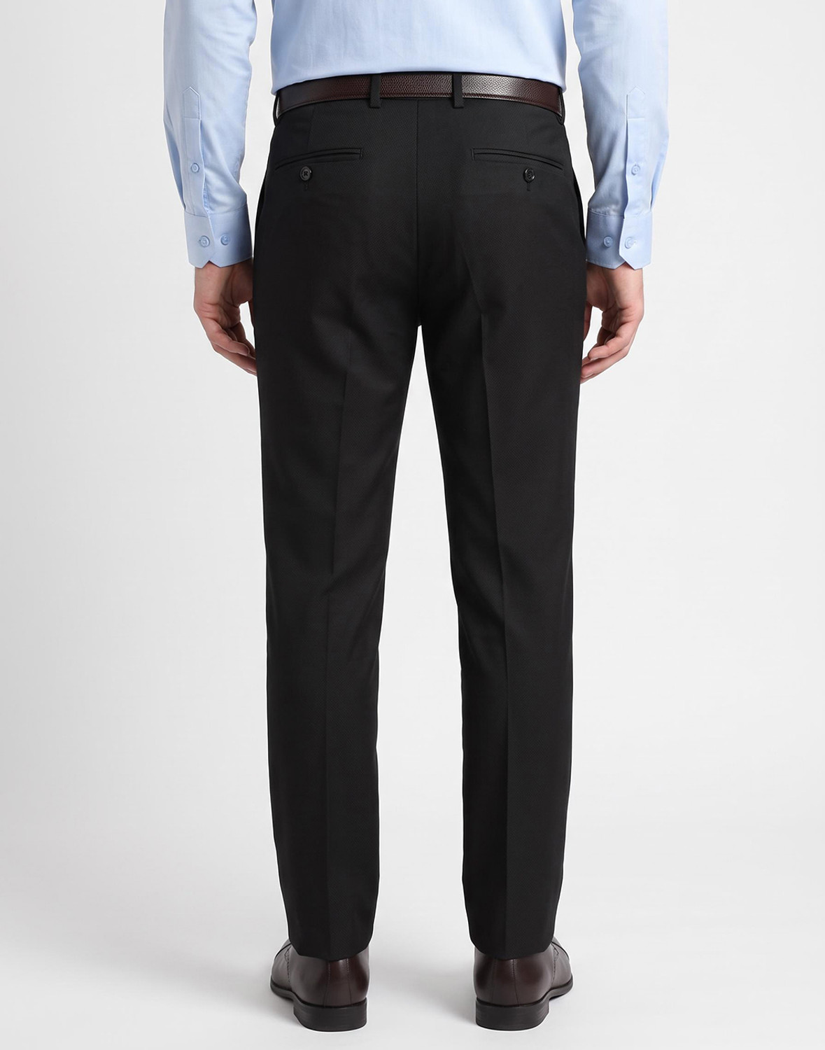 Image of Blackberrys Slim Fit Men Black Trousers
