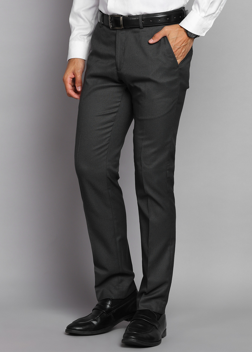Image of KILLER Slim Fit Men Grey Trousers