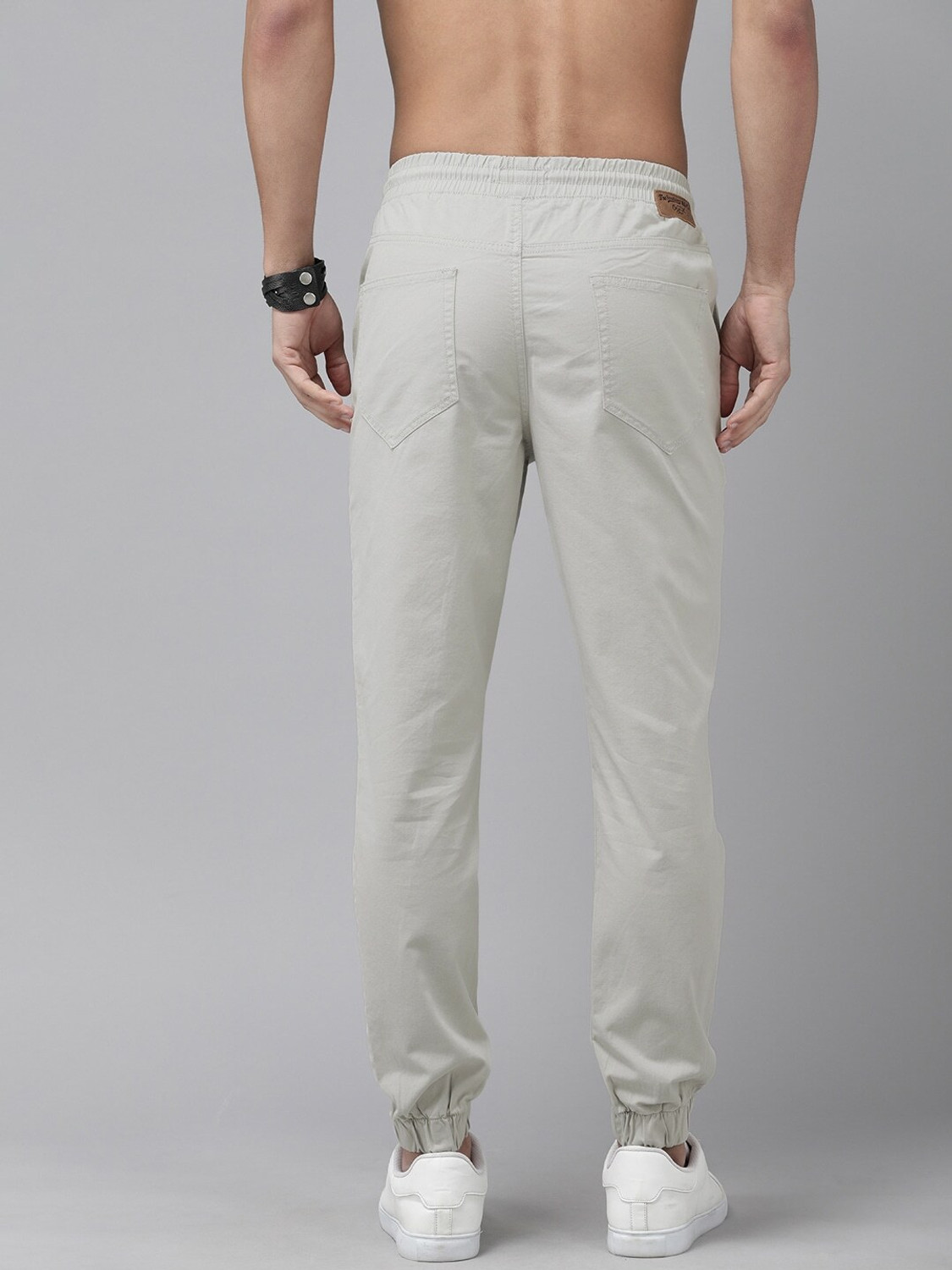 Image of Roadster Regular Fit Men Grey Trousers