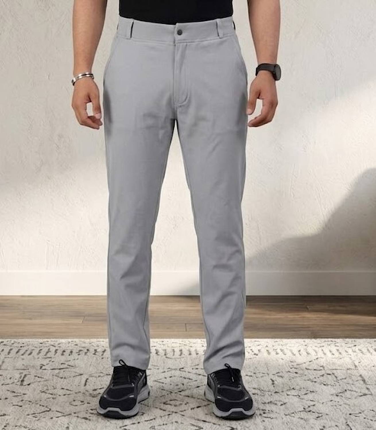 amodastyle Regular Fit Men Grey Trousers