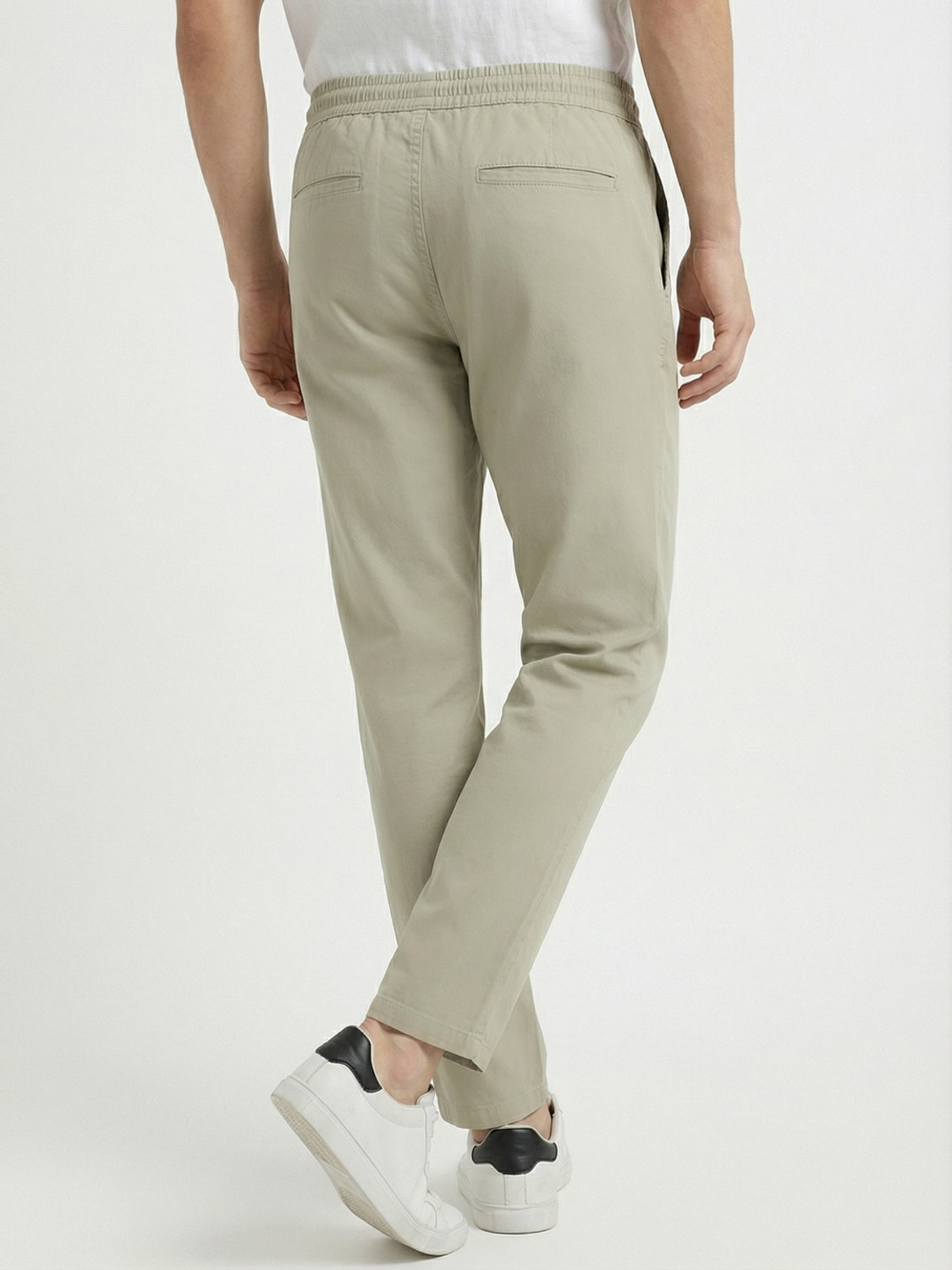 Image of PROVOGUE Slim Fit Men Light Green Trousers