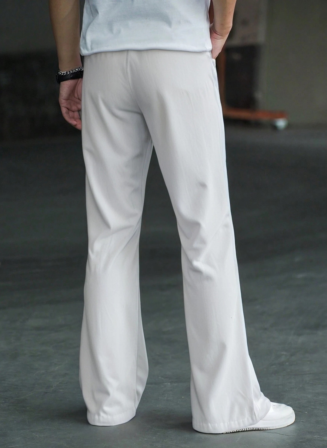 Image of METRONAUT Flared Men White Trousers