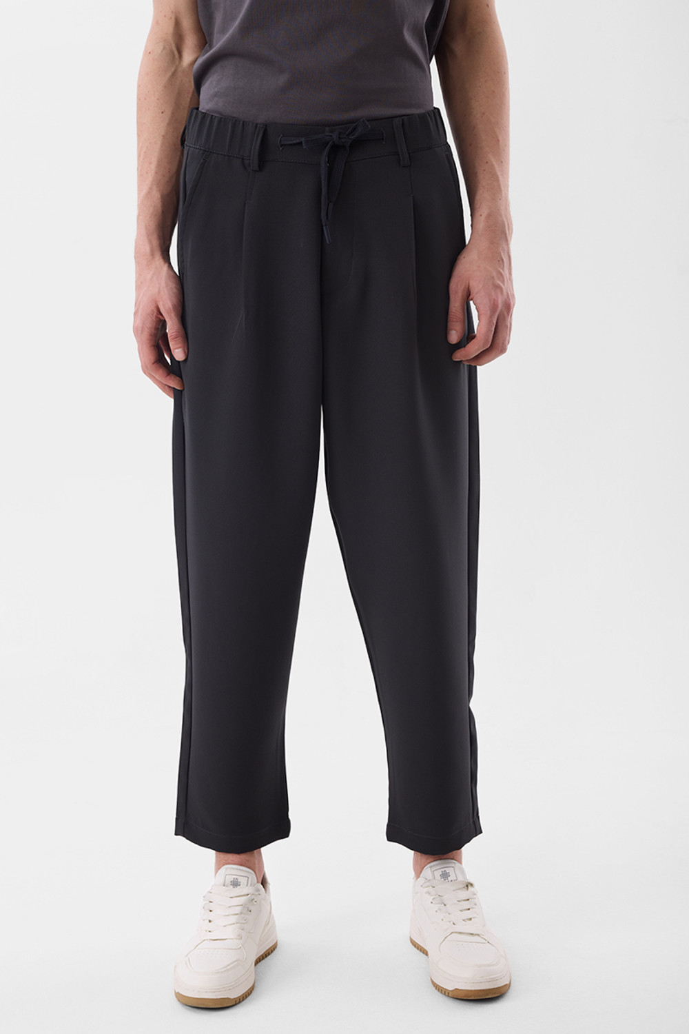 Image of Snitch Relaxed Men Black Trousers