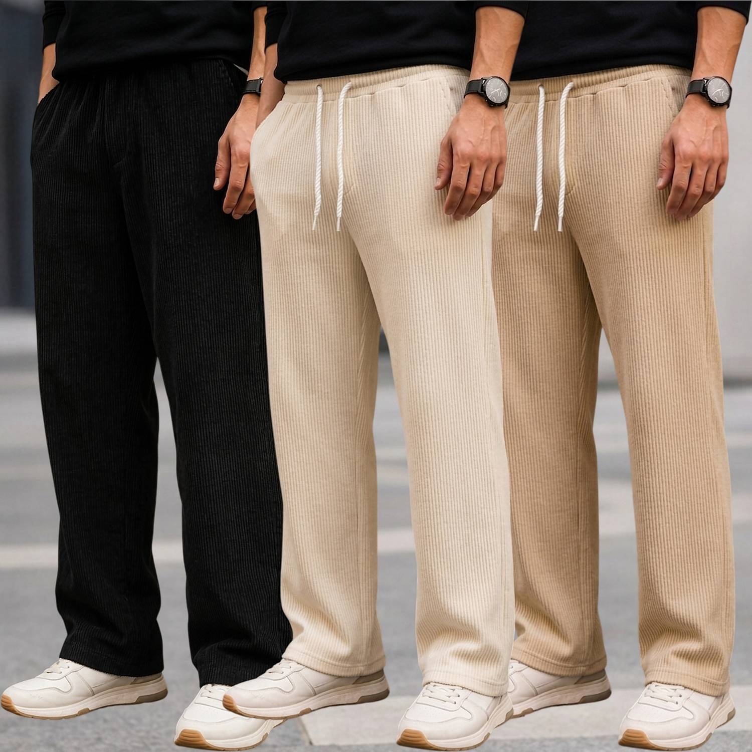 METRONAUT Relaxed Men Multicolor Trousers - Image 1