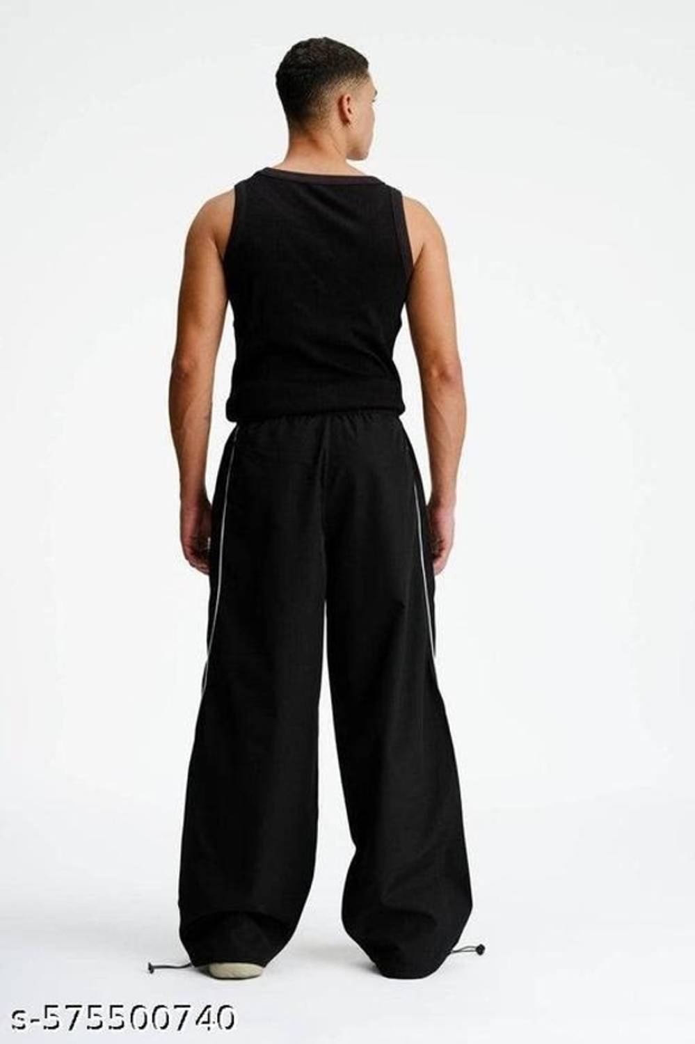 LEXREX Loose Fit Men Black Trousers - Image 2