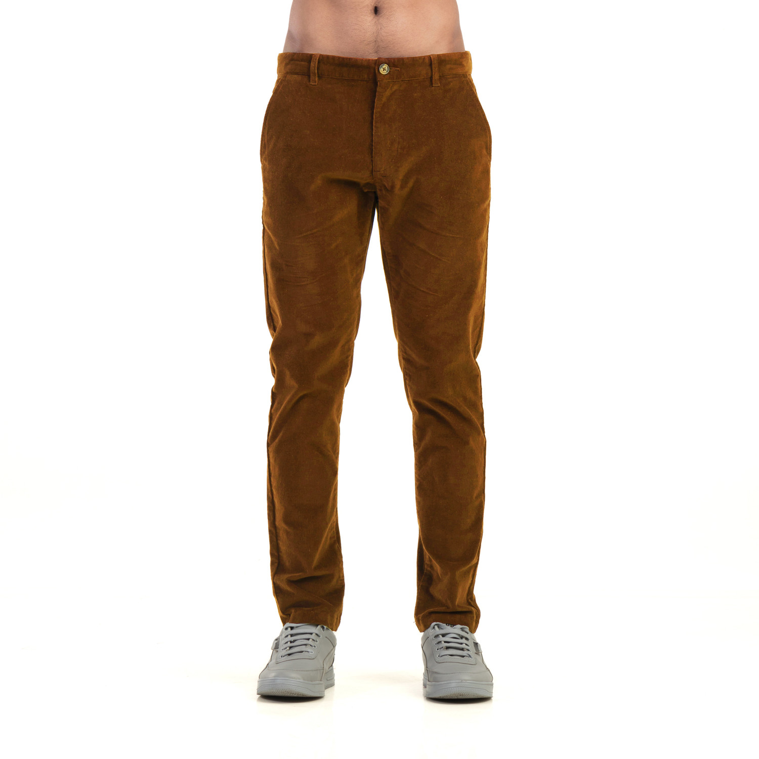 Image of BELANO Slim Fit Men Brown Trousers