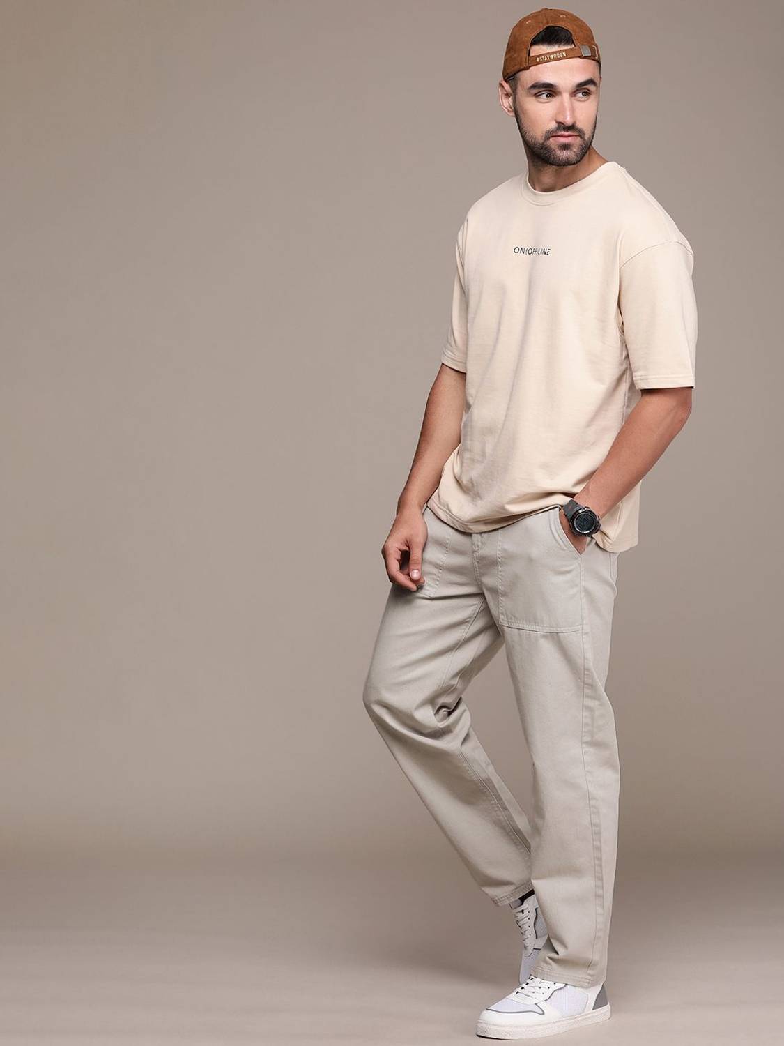 Roadster Men White Regular Fit Trousers - Image 4