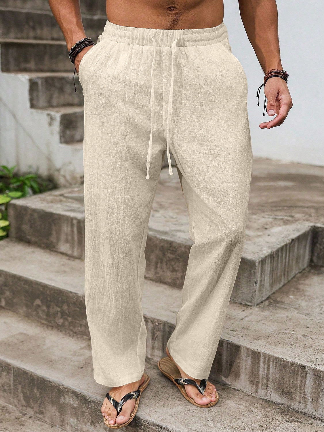 Image of METRONAUT Regular Fit Men Beige Trousers