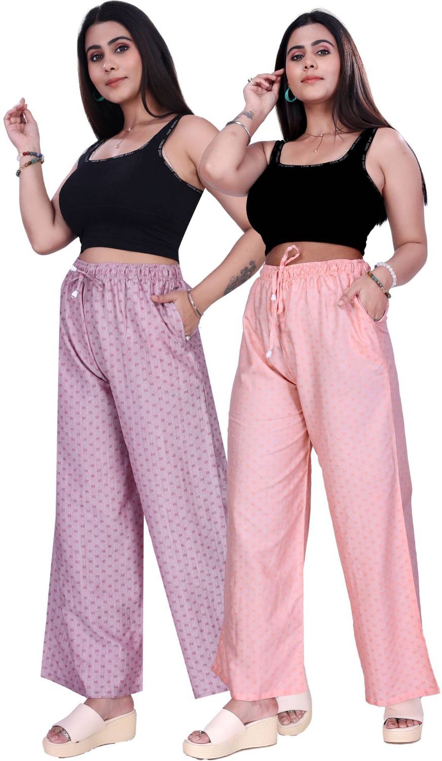 4K FASHION Relaxed Women Purple, Orange Trousers