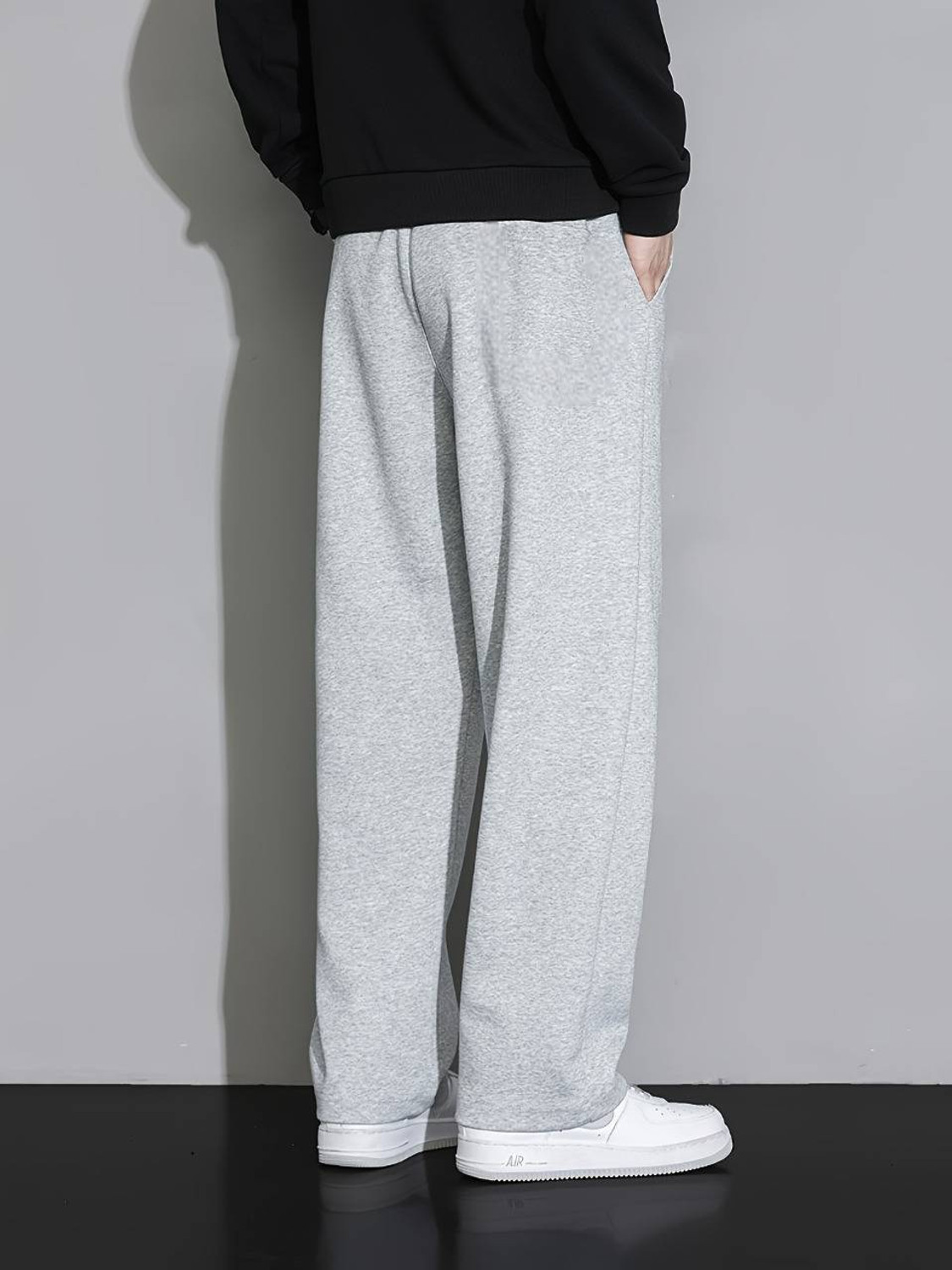Image of WEVOK WEAR Straight Fit Men Grey Trousers