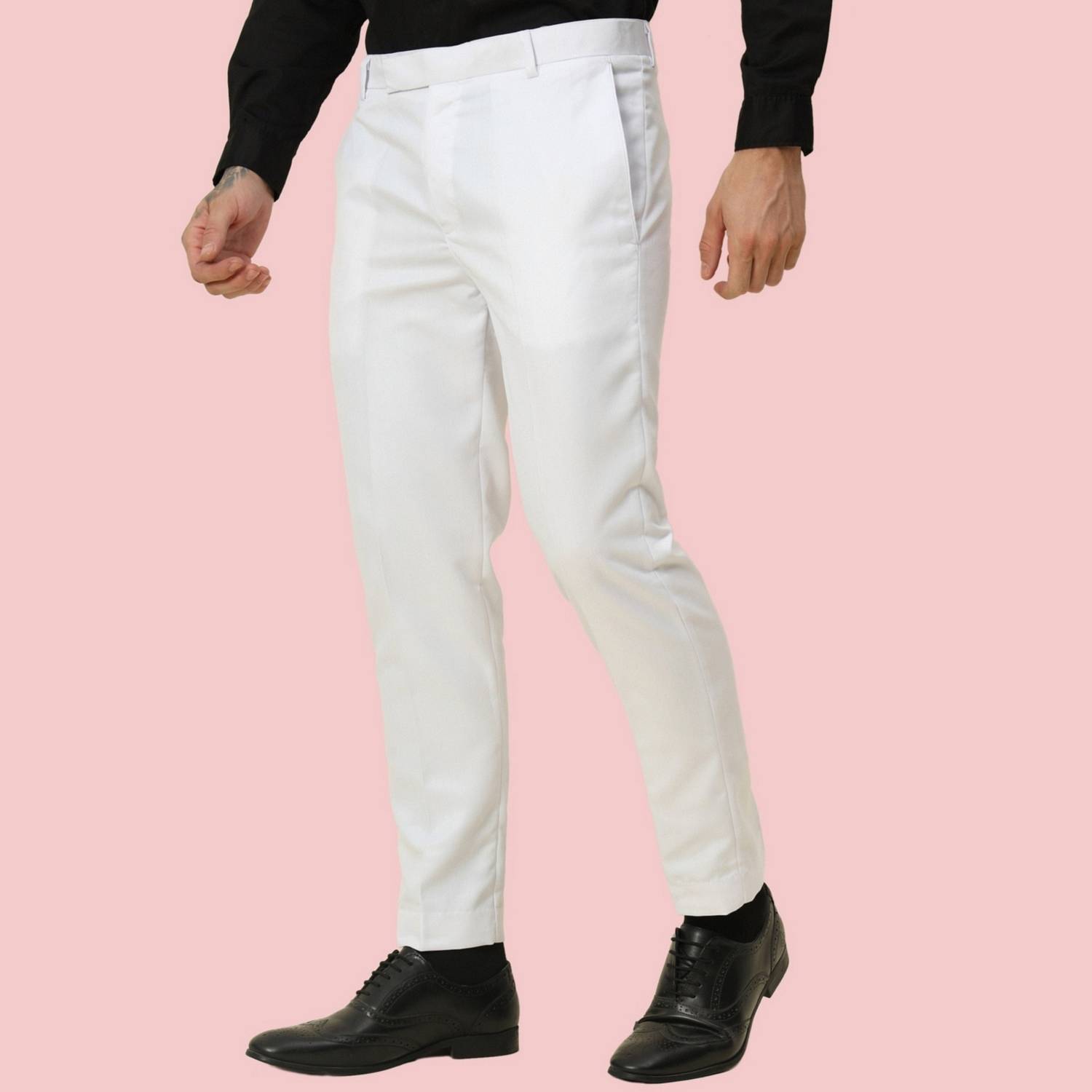 Brayles Regular Fit Men White Trousers