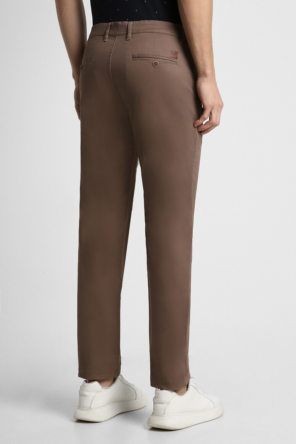 Image of PETER ENGLAND Slim Fit Men Brown Trousers