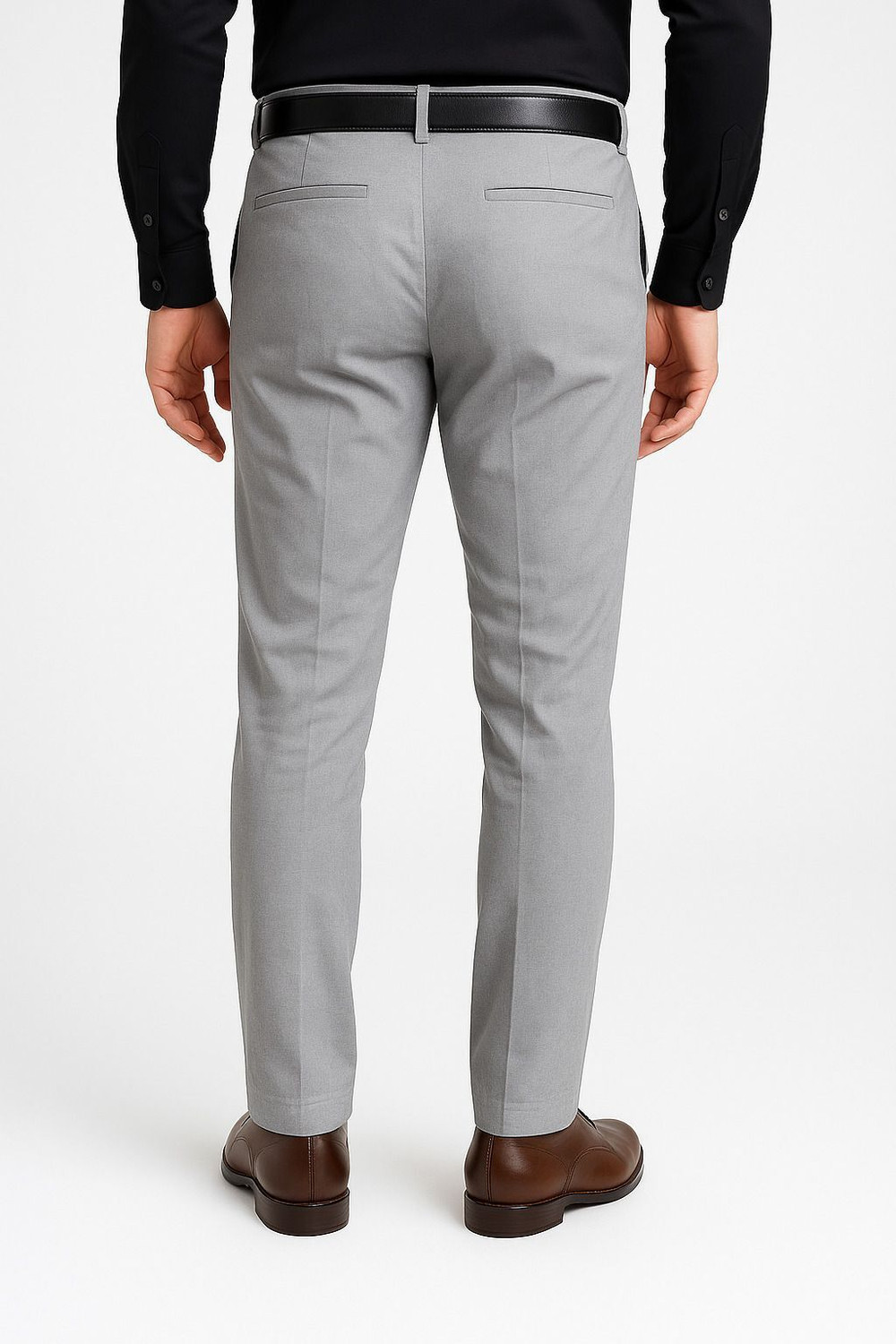 Image of Austenas trend Slim Fit Men Grey Trousers