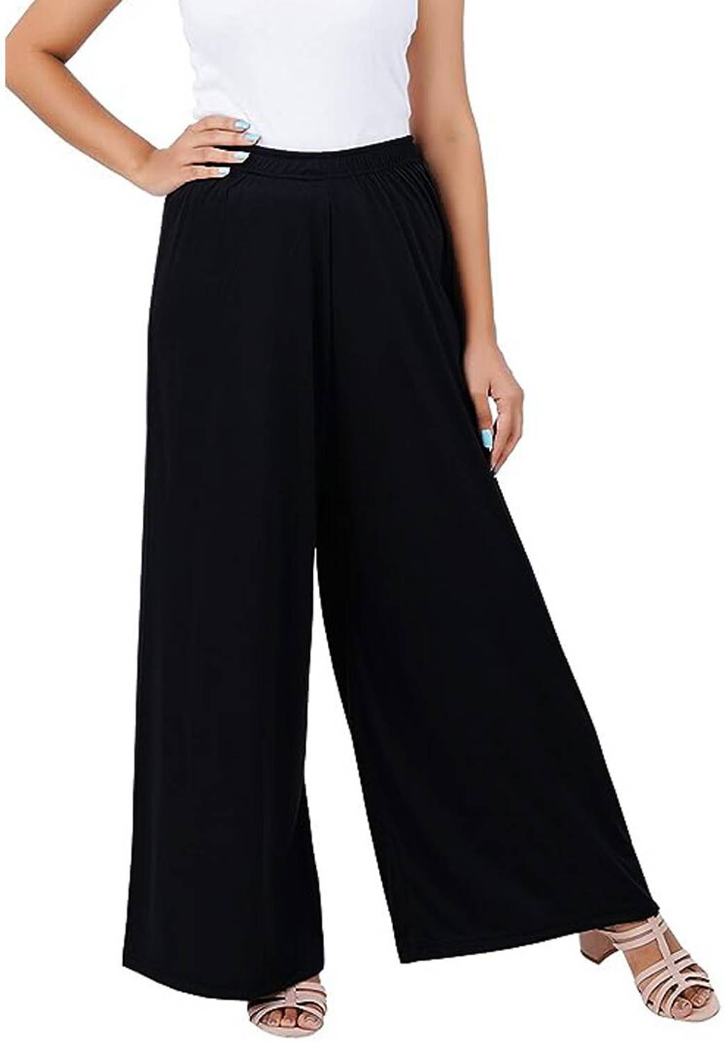 WellFitLook Regular Fit Women Black Trousers