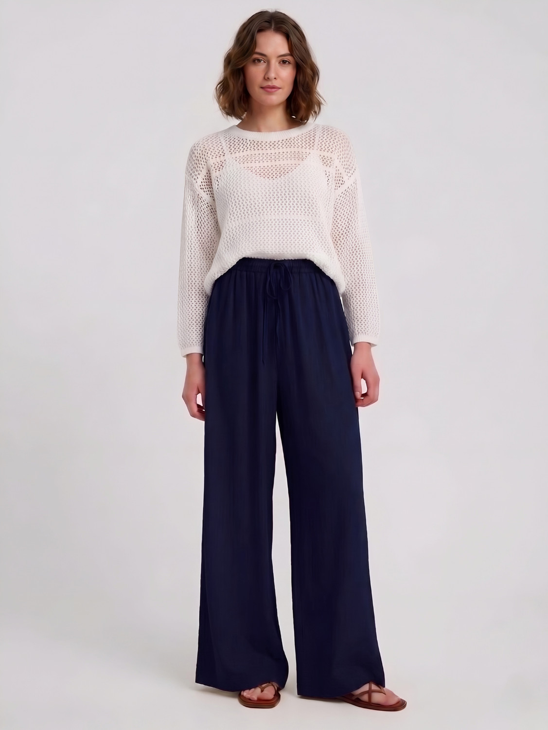 Image of NEXSUS APPARELS Loose Fit Women Blue Trousers