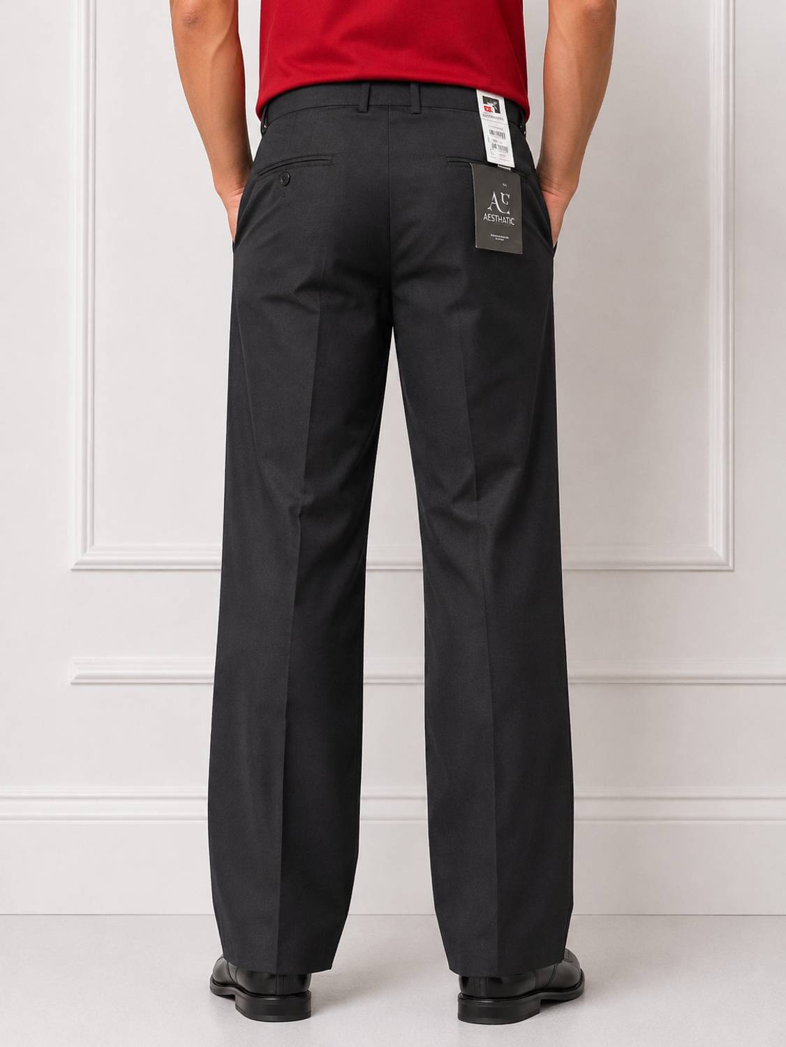 Bootcut Men Black Trousers - Image 2