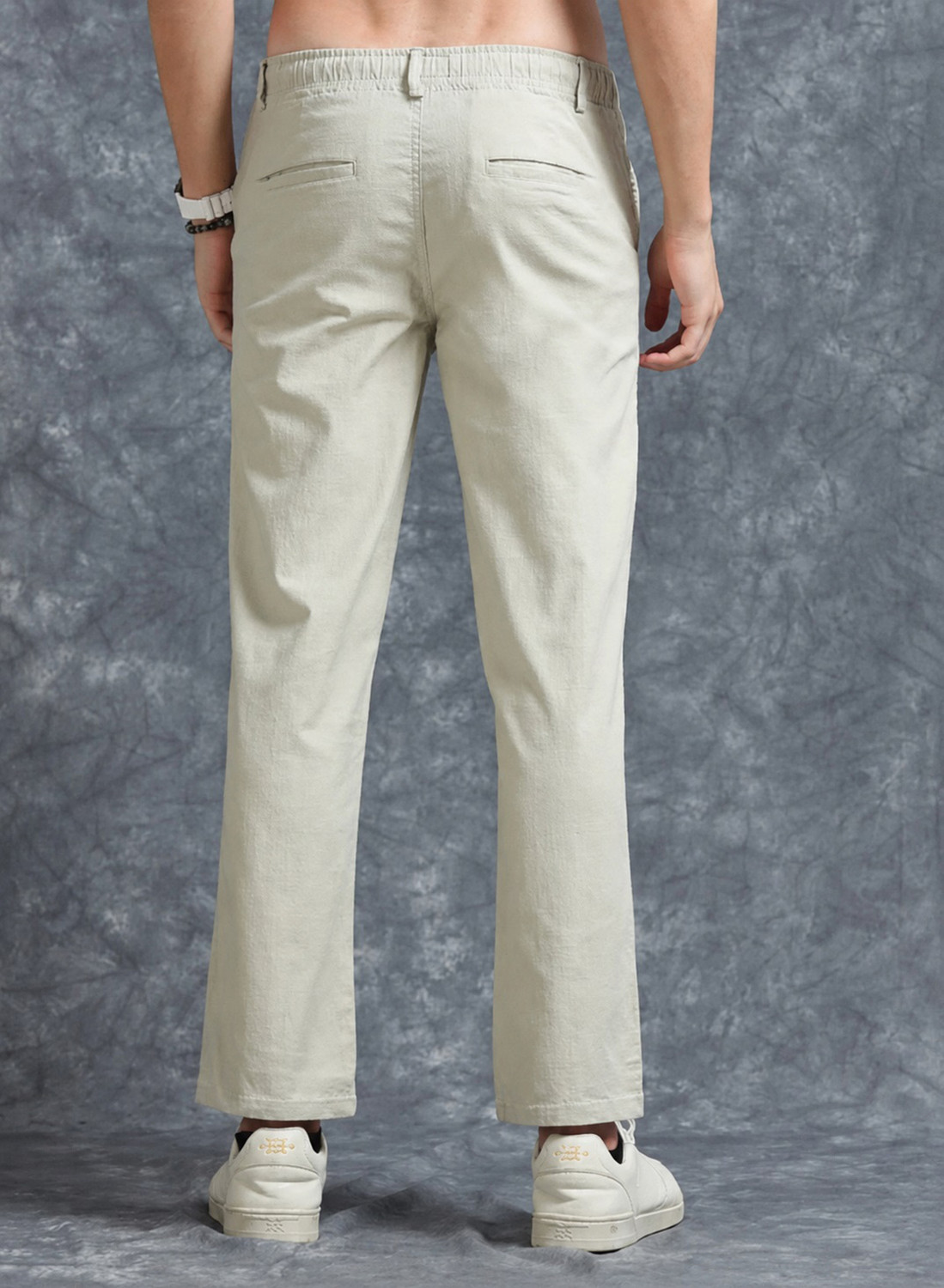 Image of FUBAR Slim Fit Men Light Green Trousers