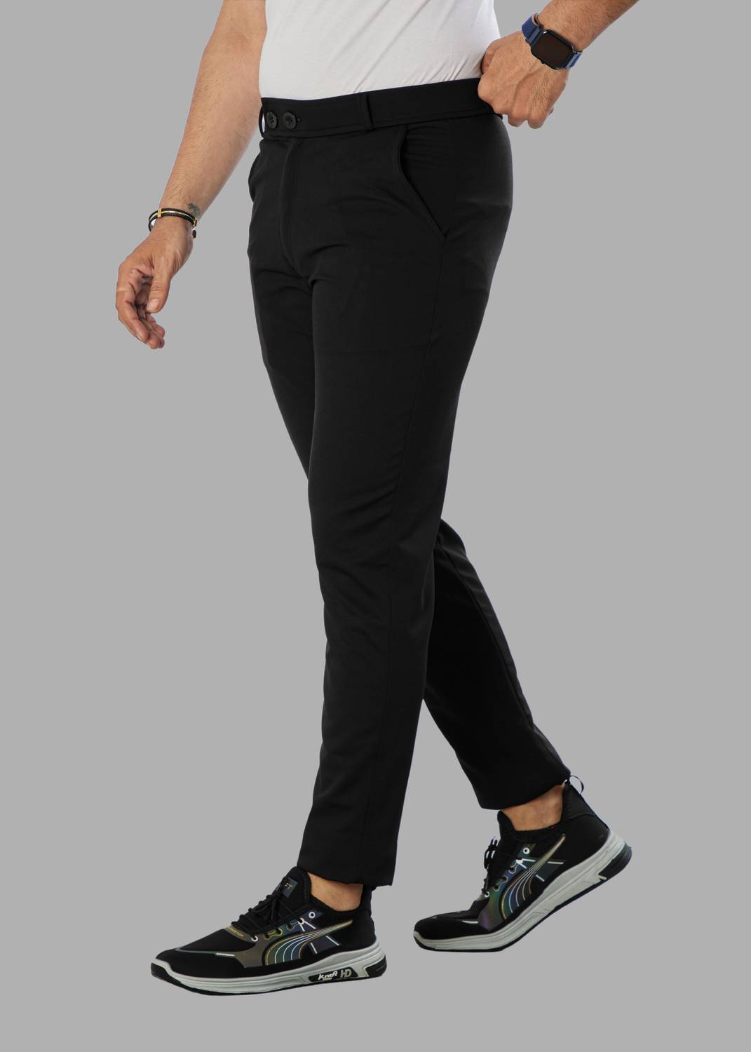 We Perfect Slim Fit Men Black Trousers - Image 3
