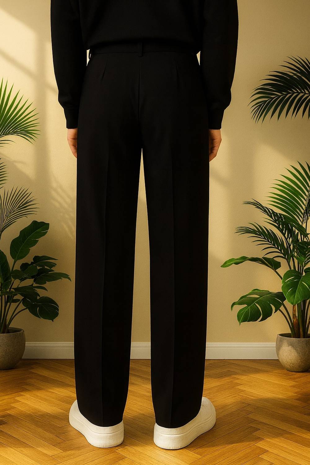 clubbuzz Straight Fit Men Black Trousers - Image 2