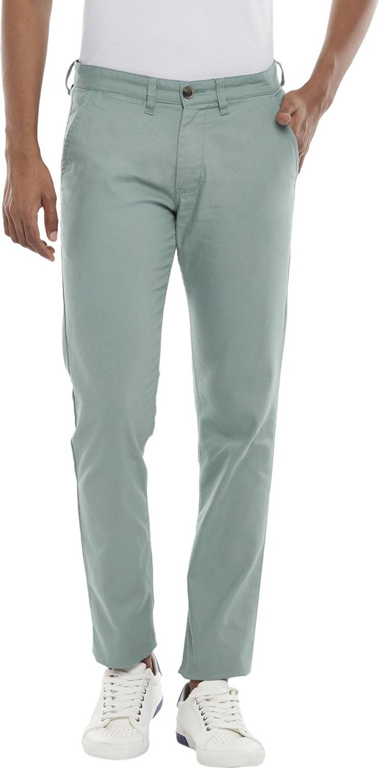 Byford by Pantaloons Slim Fit Men Green Trousers