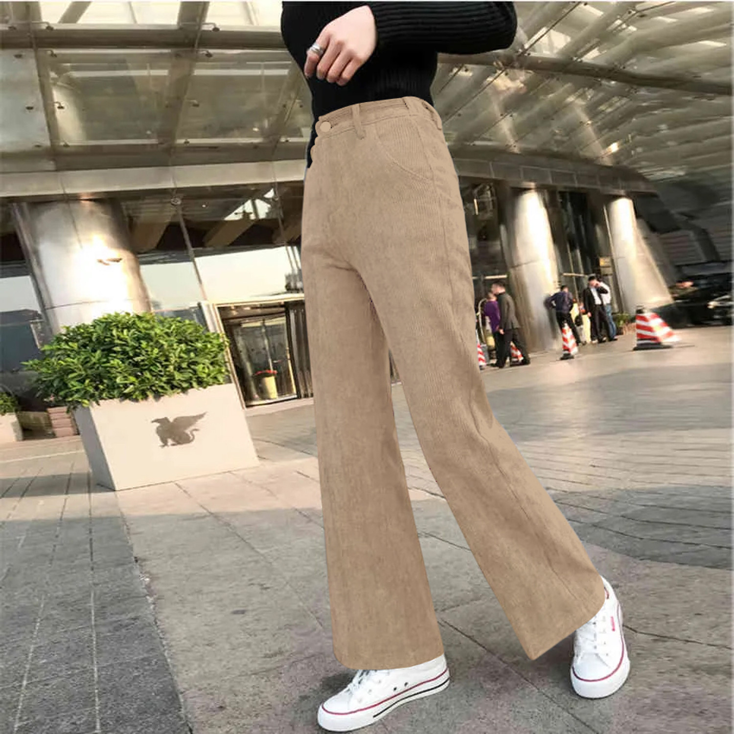Image of Rajovati Loose Fit Women Cream Trousers