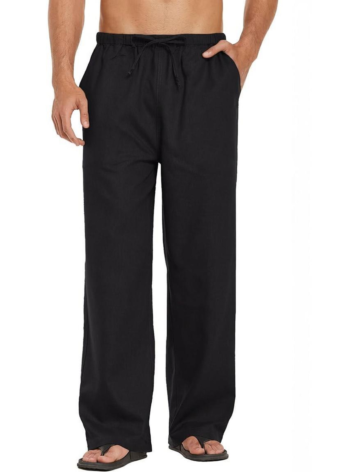 Image of MAHADEV ENTERPRISE Loose Fit, Relaxed Men Black Trousers