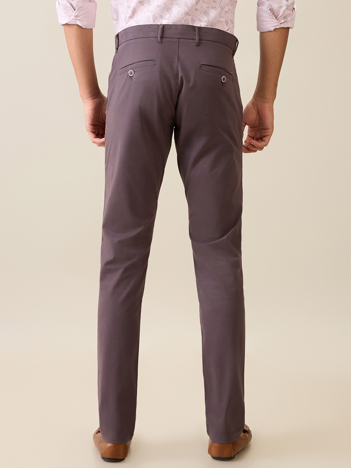 Image of PARX Tapered Men Purple Trousers