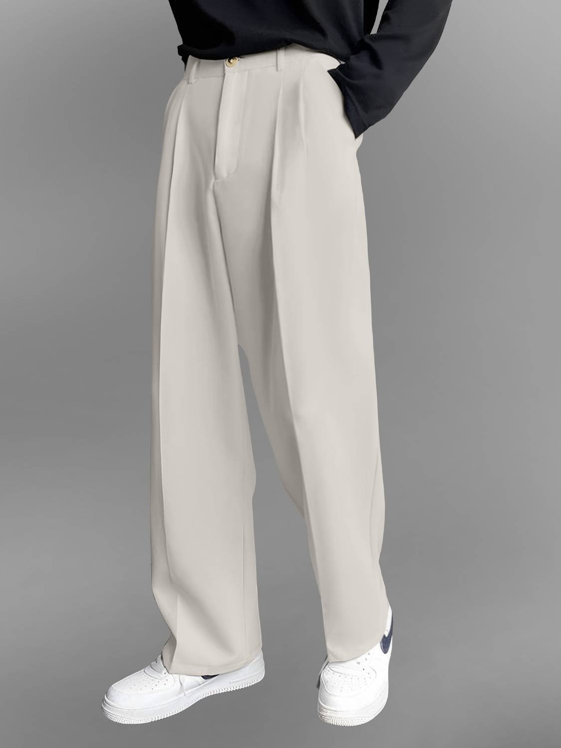 FTX Loose Fit Men Beige Trousers - Image 3