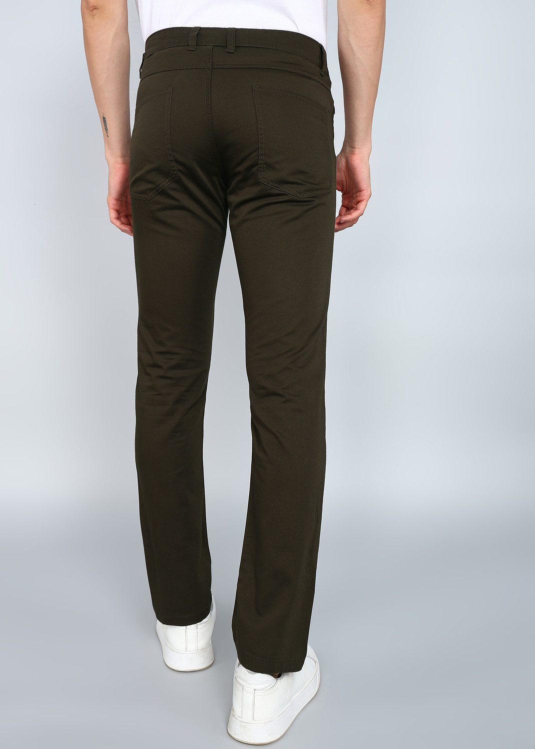 Image of PROVOGUE Slim Fit Men Grey Trousers
