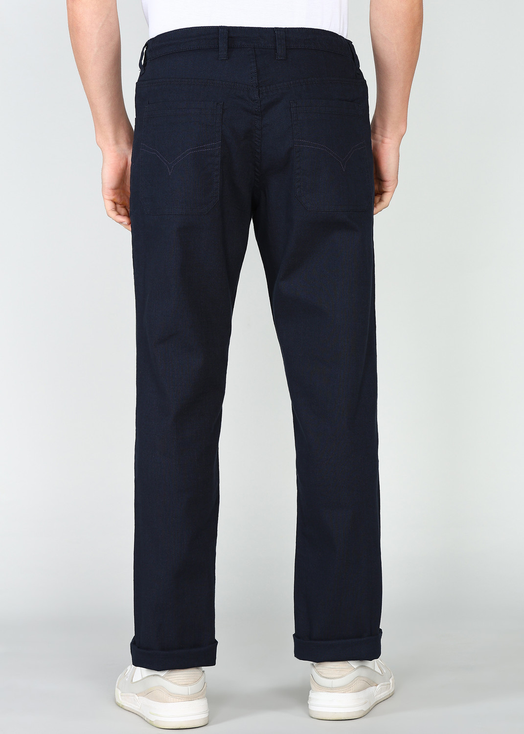 Image of INTEGRITI Slim Fit Men Dark Blue Trousers