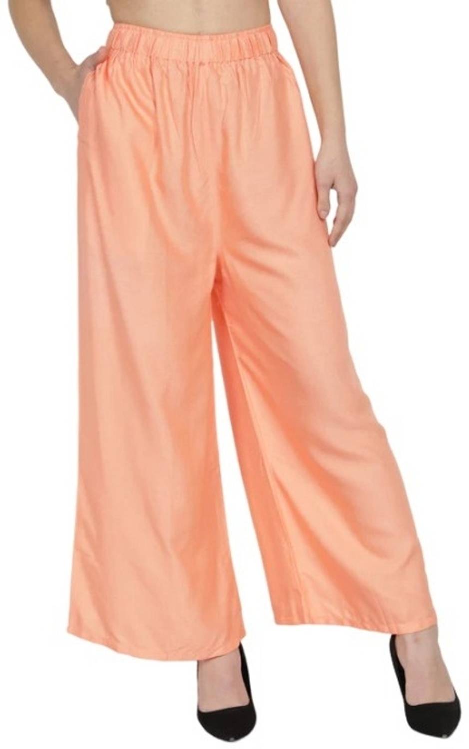 Moirai Straight Fit Women Orange Trousers