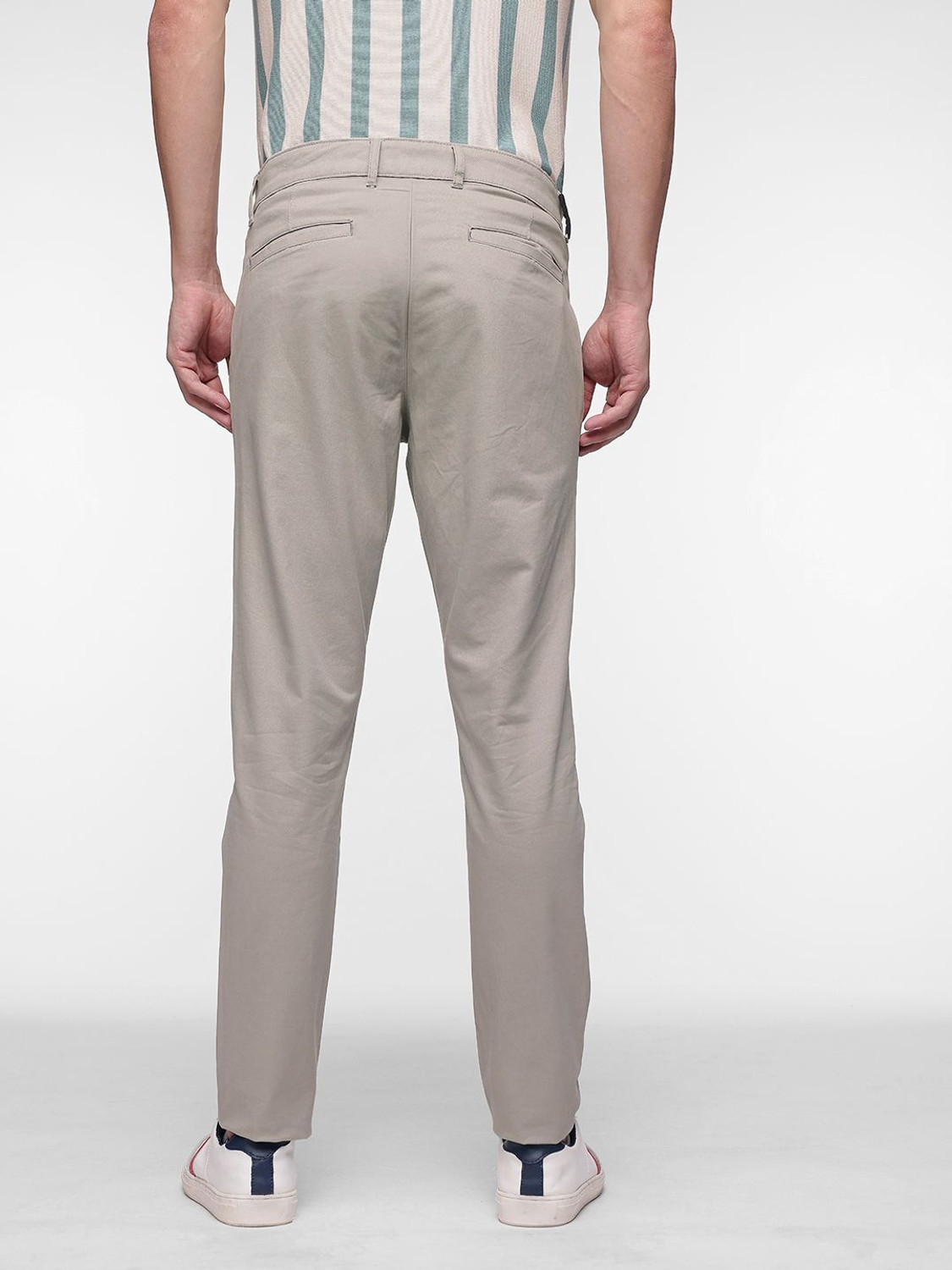 Image of French Connection Slim Fit Men Grey Trousers