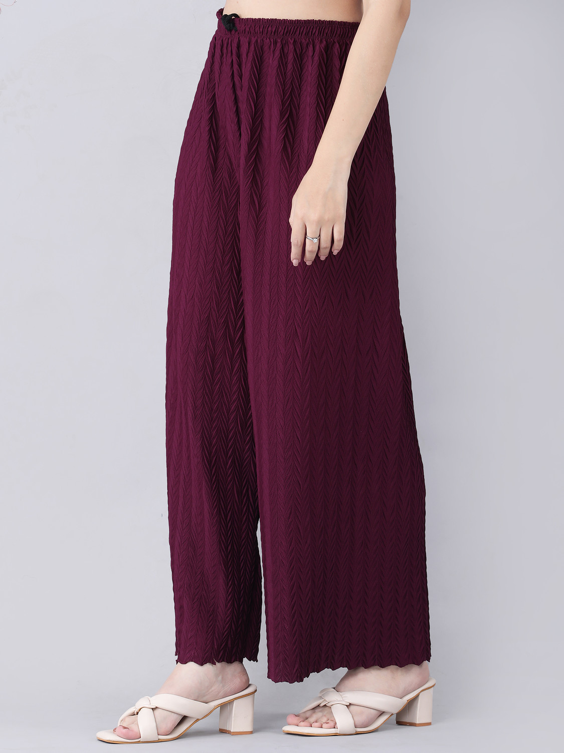 Image of IRHA Relaxed Women Blue, Purple Trousers