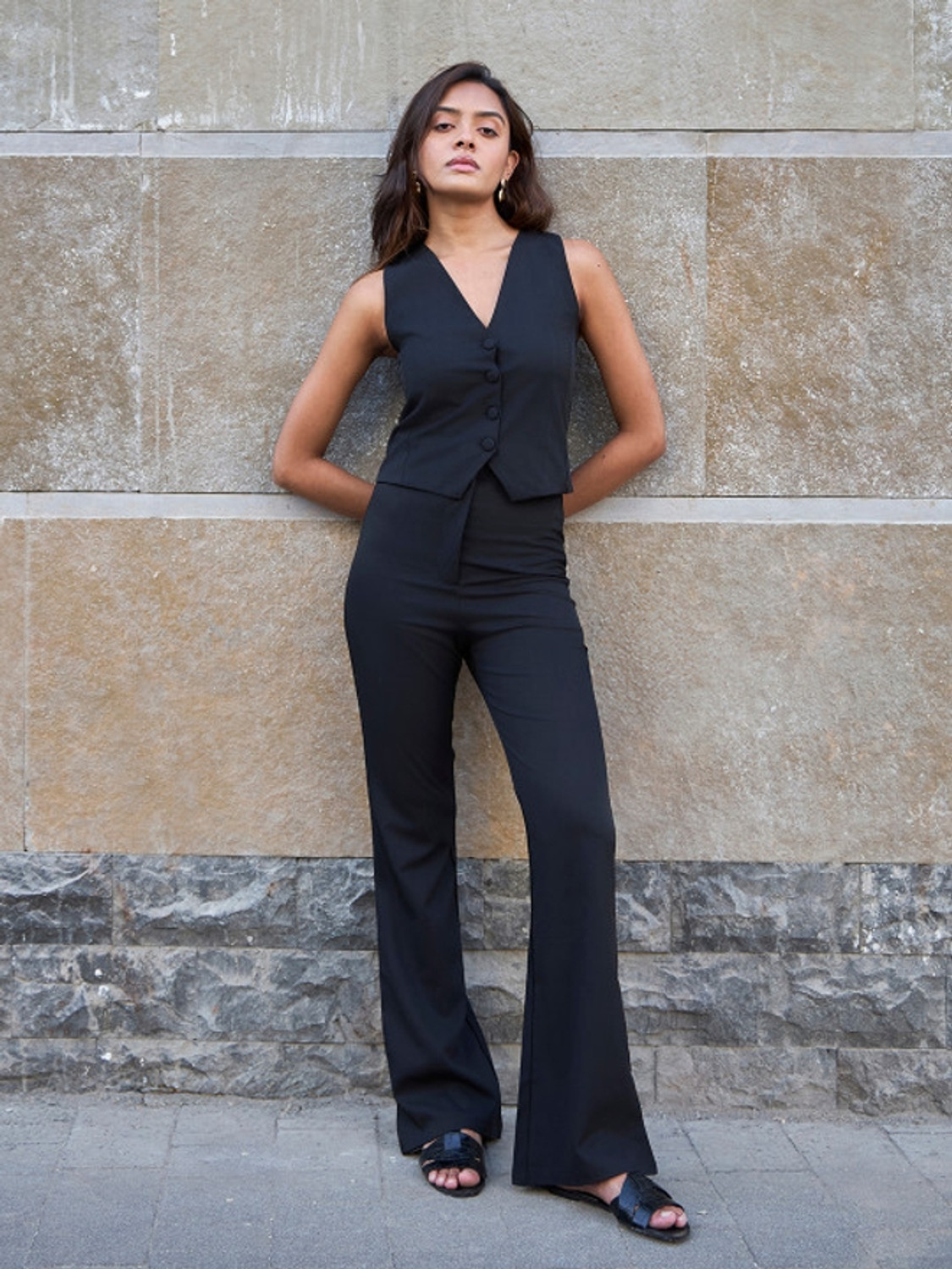 Image of COLOR CAPITAL Regular Fit Women Black Trousers